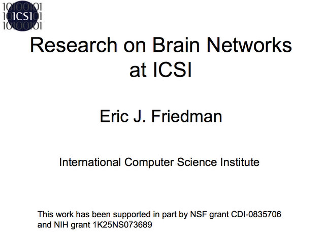 Research on Brain Networks at ICSI